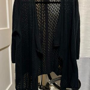 100% Cotton Cyrus open-knit cardigan dark blue XL